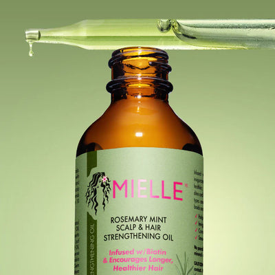Mielle Rosemary Mint Scalp & Hair Strengthening Oil – Infused with Biotin | 2 fl. oz (59 mL)