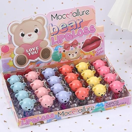 Mocallure Bear Lip Gloss – Cute & Hydrating Keychain Lip Gloss