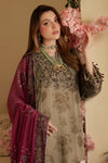 Nureh AM-15 Unstitched Embroidered Luxury Formal Dress – Elegant Beige & Gold | Rouge Cosmetics Pakistan