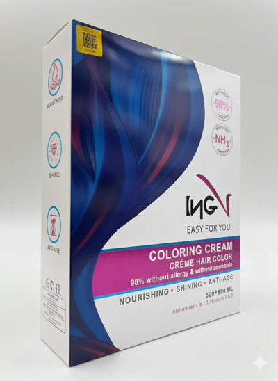 INGV Easy For You Coloring Cream – Ammonia-Free Nourishing Crème Hair Color (500ml + 500ml)
