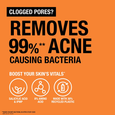 Neutrogena Deep Clean Acne Foaming Cleanser – 40g | Salicylic Acid Face Wash for Acne-Prone Skin