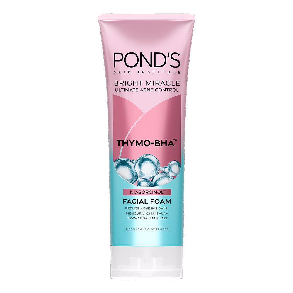 Pond's Bright Miracle Ultimate Acne Control Facial Foam With THYMO-BHA (100g) – Deep Cleansing & Oil Control