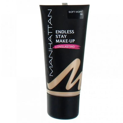Manhattan Endless Stay Foundation – 58 Soft Ivory (30ml) | Long-Lasting & Lightweight