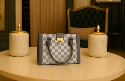 Luxury Classic Checkered Handbag – Premium PU Leather Shoulder Bag