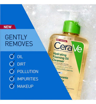CeraVe Hydrating Foaming Oil Cleanser - Rougecosmetics