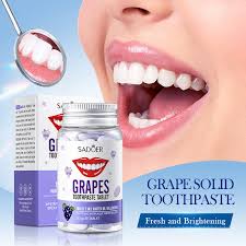 Sadoer Grape Solid Toothpaste – Fresh & Brightening Formula | 100% Natural Ingredients