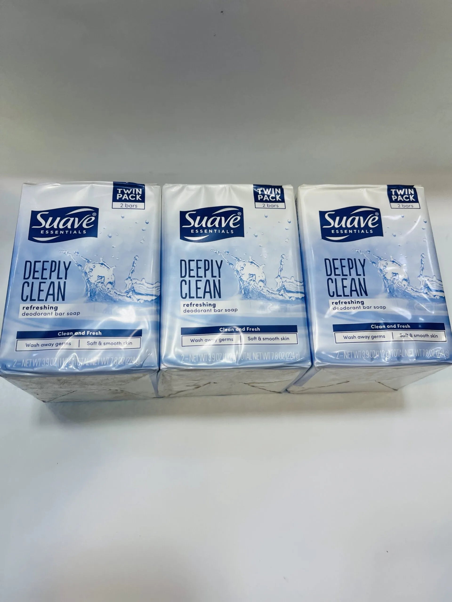 Suave Essentials Deeply Clean Soap – Soft & Smooth Skin 6 Piece Bundle