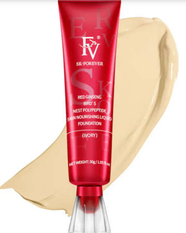 SK-Forever Foundation, Ivory Foundation, Red Ginseng Foundation, Bird’s Nest Makeup, Polypeptide Foundation, Dewy Finish Foundation, Hydrating Foundation Pakistan, Best Foundation for Dry Skin, Rouge Cosmetics PK, Skin Nourishing Makeup, Korean Inspired Foundation, Lightweight Full Coverage Foundation, Face Makeup, Bahria Town Cosmetics