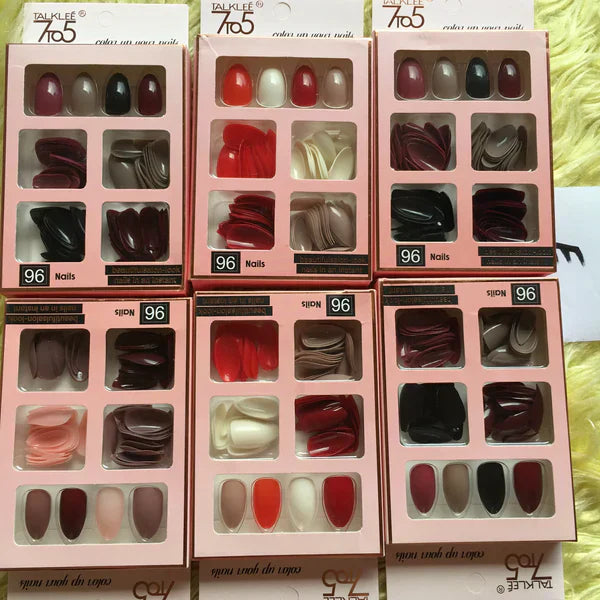 96-Piece Artificial Press On Nails Set – Stylish, Long-Lasting Nail Tips | Rouge Cosmetics PK