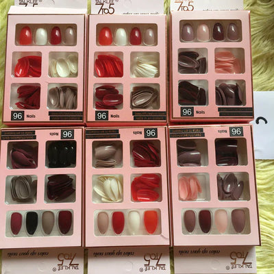 96-Piece Artificial Press On Nails Set – Stylish, Long-Lasting Nail Tips | Rouge Cosmetics PK