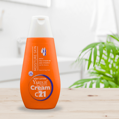 Yardlie Professional Cream C21 Body Lotion – 200g | Vitamin B5 & Vitamin E Moisturizing Care